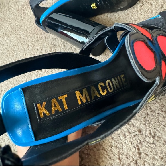 NWT Kat Maconie Multicolored Block Heel Shoes Size 5 - Picture 6 of 7